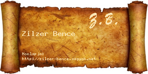 Zilzer Bence névjegykártya